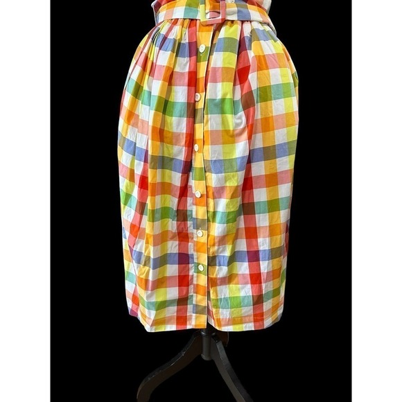 CHRISTOPHER John Rogers for Target Plaid Wide Strap Tie Waist Dress size 0 - Picture 3 of 11